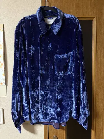 THE.JEAN.PIERRE의 다크 네이비 벨벳 긴팔 셔츠 새상품