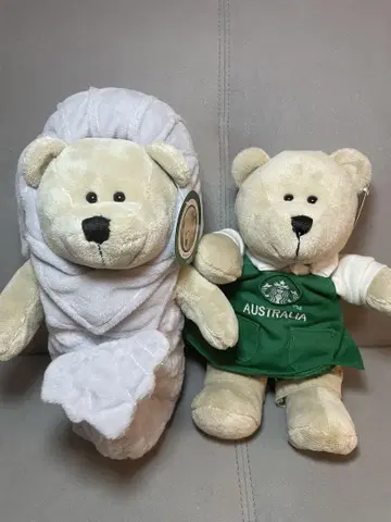 스타벅스 베어리스타 싱가포르 한정판 & 호주 한정판 테디베어 세트