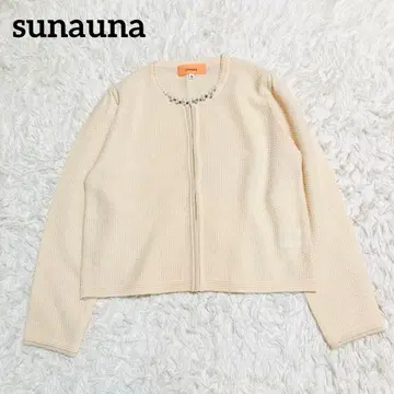 새상품급 sunauna 수나우나 가디건 비쥬 라메 베이지 M