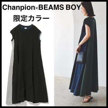한정판 Champion x BEAMS BOY 별주 A라인 드레스 원피스