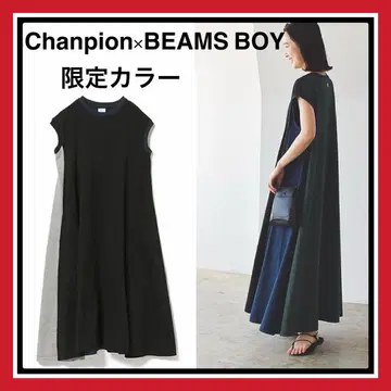 한정판 Champion x BEAMS BOY 별주 A라인 드레스 원피스