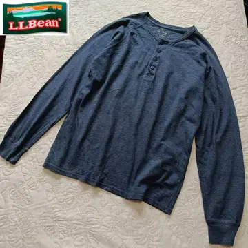L.L.Bean 하프 버튼 피마 코튼 롱 T 헨리넥 S