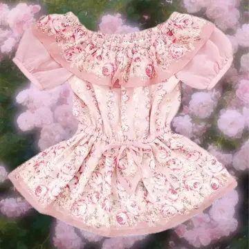 y2k LIZ LISA 튜닉 꽃무늬 히메카지 헤이세이 갸루 쉬폰