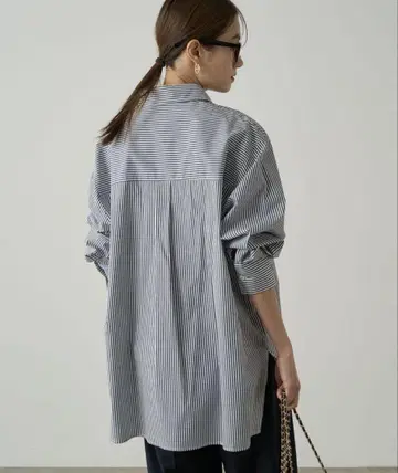 라운지 드레스 Loungedress 자수 셔츠 네이비