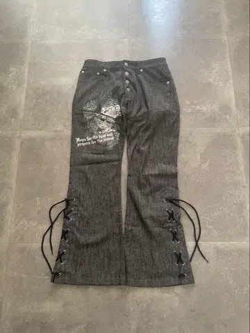 TORNADO MART 레이스업 플레어 데님