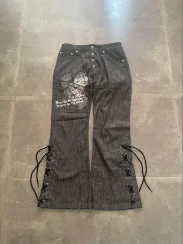 TORNADO MART 레이스업 플레어 데님