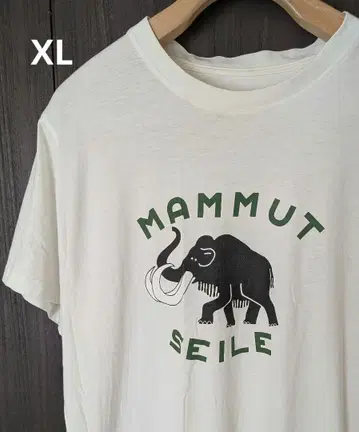 남성용 MAMMUT 마무트 화이트 T셔츠 XL 아웃도어