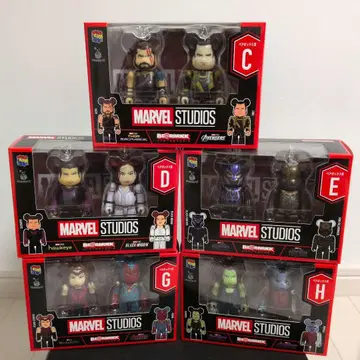 해피 복권 베어브릭 marvel C D E G H상 페어 박스상