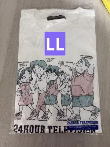명탐정 코난 24시간 TV 자선 T셔츠 화이트 LL