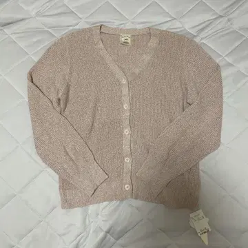 핑크 V넥 가디건 M
