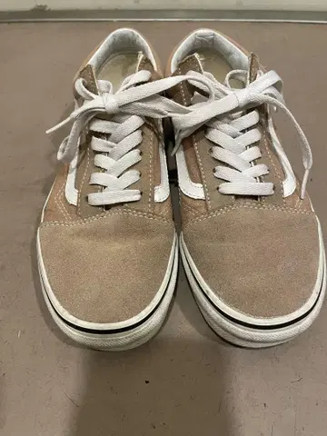 vans 올드스쿨 베이지 스웨이드 스니커즈 레트로 스타일