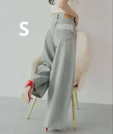 후스 후 치코 포켓 레이스 와이드 데님