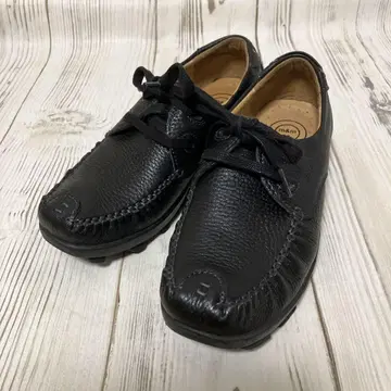 요시오카 제화 * 23.0cm 워크 모카신 주름 가죽
