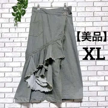 쿄코 히가 변형 롱 스커트 스트레치 LL 샵 채널 그레이