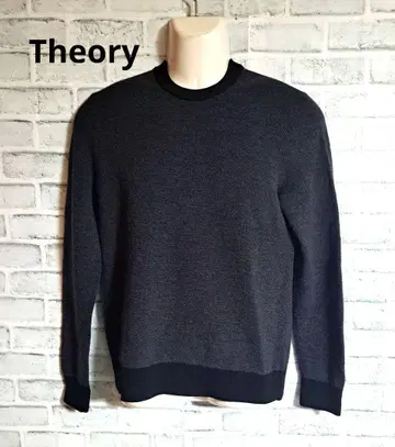 Theory 울 100% 컨디션 최상 다크 그레이 크루넥 니트