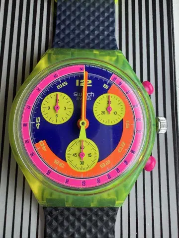 빈티지 Swatch 크로노그래프 [ Grand Prix ] 가동 확인됨