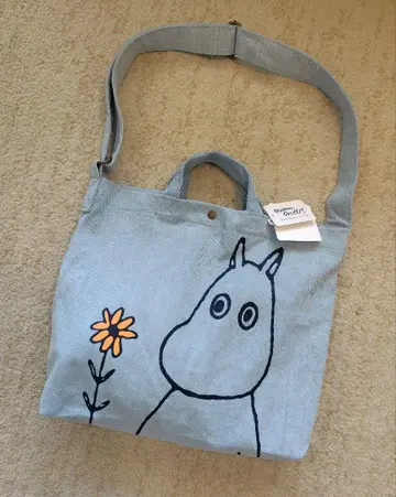 [ 택 포함 새상품 ] MOOMIN 무민 2way 데님 숄더 토트백