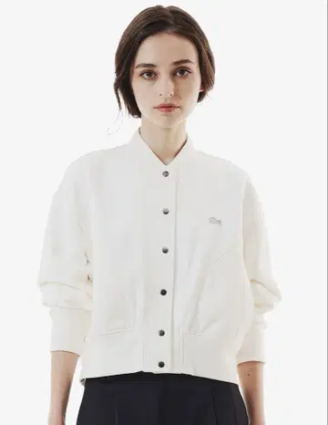 Lacoste 화이트 맨투맨 자켓