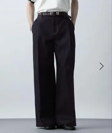 HARE 와이드 데님 슬랙스 팬츠 남성용