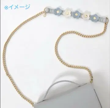 택 포함 새상품 마리콴트 MARY QUANT 숄더 벨트 데이지 블루