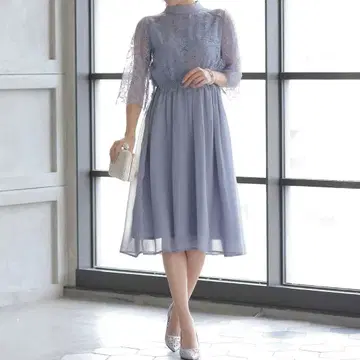 보틀넥 플레어 파티 드레스 포멀 드레스 haremode