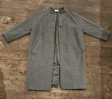 yuni 그레이 울 코트 여성용