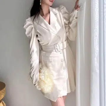Royal Party 자켓 미니 원피스 아이보리 포멀 고급