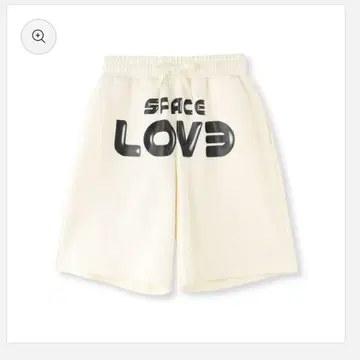 [ RIEHATA ] SPACE LOVE 맨투맨 하프 팬츠 아이보리 S