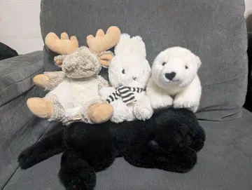 봉제 인형 세트 루돌프 토끼 북극곰