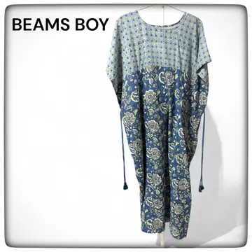 trepied 트레피에 BEAMSBOY 블록 프린트 롱 원피스