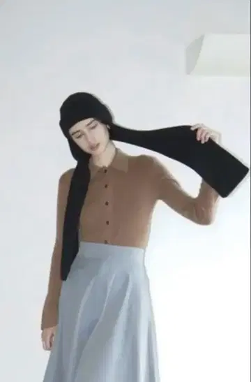 새상품 CLANE 클라네 MUFFLER KNIT CAP 그레이