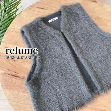 [ 2024AW ] relume 나일론 페더 베스트 퍼 베스트 그레이