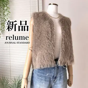 [ 새상품 ] relume 나일론 페더 베스트 퍼 베스트 베이지