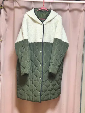 퀼팅 자켓 LL 카키 보아 포함