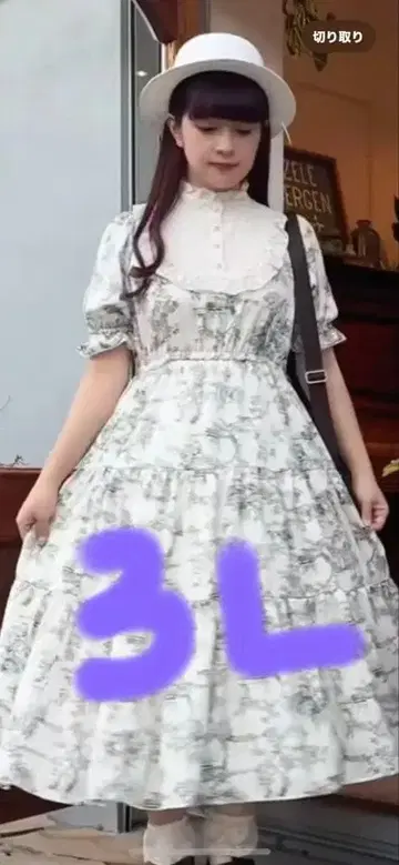 3L 새상품 아오키 미사코 시마무라 콜라보 원피스