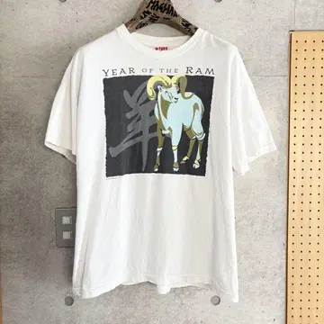 USA 제조 90s 빈티지 십이지신 티셔츠 XL 아트 티셔츠