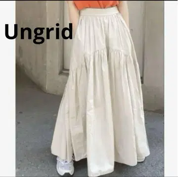 Ungrid 개더 디자인 스커트 새상품급 플레어 롱 스커트