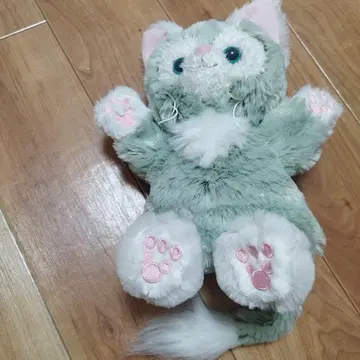 그린 고양이 봉제 인형