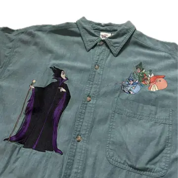 90s disney store 잠자는 숲속의 미녀 마녀 자수 셔츠