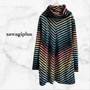 [ sawagiplus ] 티셔츠 튜닉 하이넥 [ M~L ] 멀티 컬러