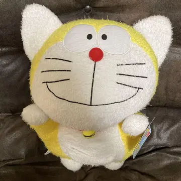 원조 도라에몽 옐로우 컬러 머리 빅빅 쿠션