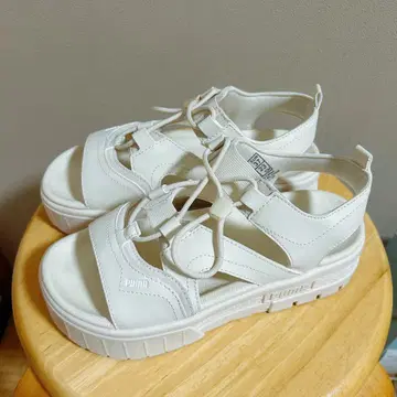 PUMA 스포츠 샌들 통굽 베이지 23cm 인기 모델
