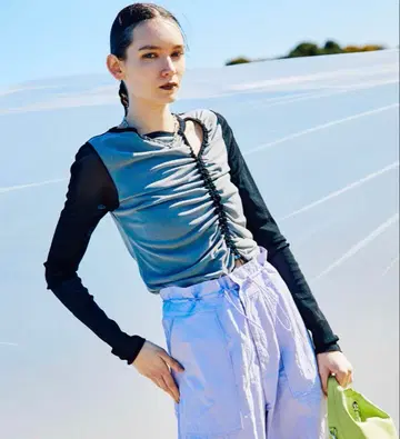 드로우스트링 비대칭 컷 상의 MAISON SPECIAL