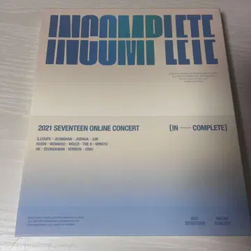 SEVENTEEN 세븐틴 INCOMPLETE BluRay