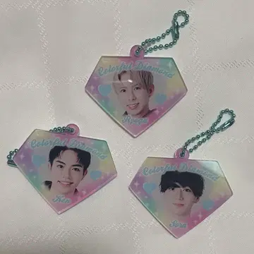 컬러풀 다이아몬드 아크릴 키링