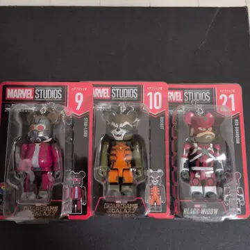 MARVEL STUDIOS BE@RBRICK 해피 복권 3체 세트 3