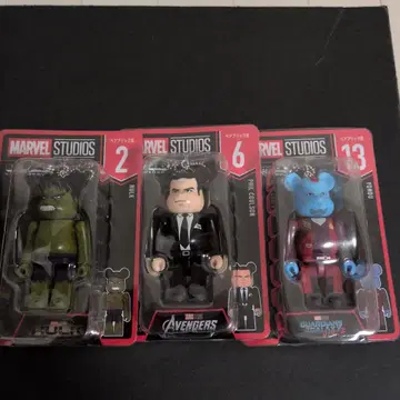 MARVEL STUDIOS BE@RBRICK 해피 복권 3체 세트 4