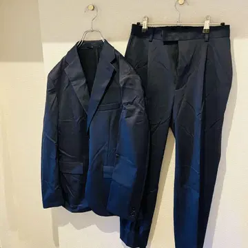 네이비 정장 세트 싱글 브레스 셋업