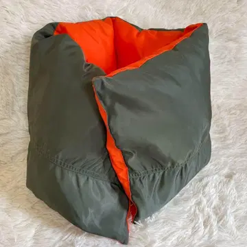 컨디션 최상 파세타즘 MA-1 다운 머플러 카키 x 오렌지 00