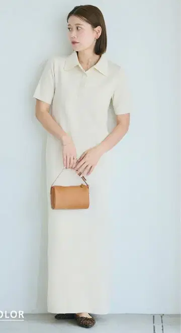베이스먼트 반팔 폴로 맥시 원피스